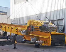 trituratore di pallet di legno funzionante video-come fare pallet di legno in trucio di legno