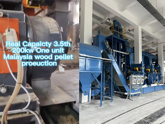 Capacità reale 3,5 T/h 200KW UN SET di linea di pellet di legno in MALAZIA